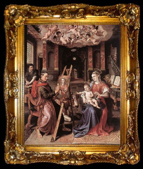 framed  VOS, Marten de St Luke Painting the Virgin Mary awr, ta009-2